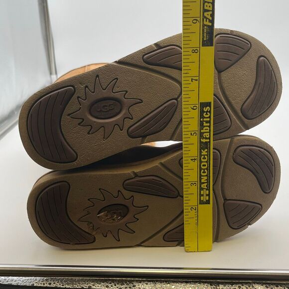 UGG Women’s Tall Zip Boots Sz 6 Chestnut Brown Suede Shearling Lined Winter Cozy - Picture 12 of 12